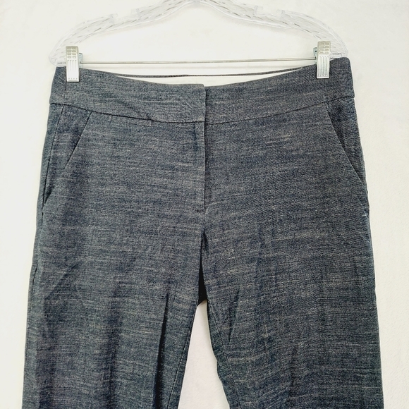 LOFT Gray Mid Rise Slim Fit Straight Leg Trouser Dress Pants 1829 - Picture 4 of 12